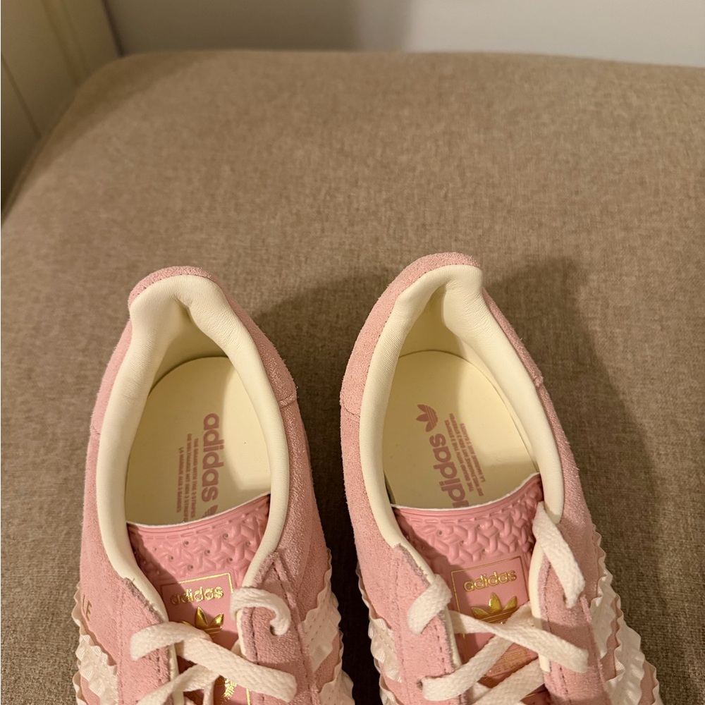 Adidas Originals Gazelle Indoor Sneakers in Wonder Mauve/Cream White/Gum Size 7 - Picture 6 of 9